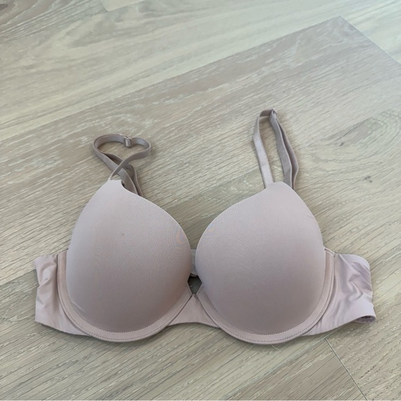 Victorias Secret PINK Tan Black Strapless Bra 32B XS Small Lingerie Tshirt Brown - Picture 6 of 11